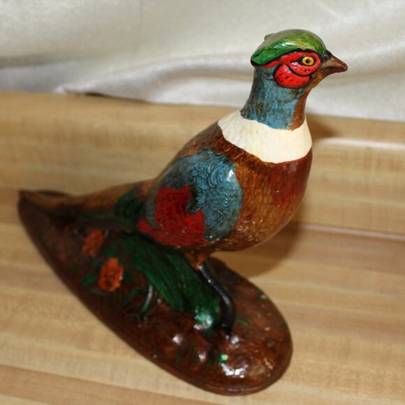 Vintage Holland Mold Ceramic Pheasant Hand Painted Bird Figurine - Picture 3 of 6